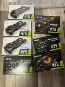 Pudełka po Rtx 3080 MSI Gigabate Asus 