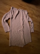 Tanio! Różowy kardigan Made in Italy – długi, szeroki, bdb stan