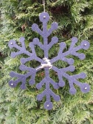 Duża gwiazda świąteczna śnieżynka z reniferem 