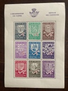 BELGIA HERBY BLOK 1941 Mi. Bl. 9A Pomoc zimowa 