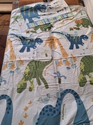 Zestaw poszewki na kołdrę i poduszkę 140x200 dinozaury zielona