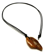 Fiolekart - biżuteria artystyczna, Naszyjnik z bursztynem 