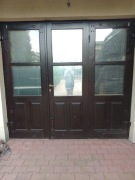 Drzwi garażowe ,drewniane ,trzyskrzydłowe