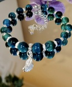 Bransoletka ze srebra S925 z naturalnymi kamieniami 