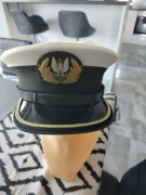Czapka rogatywka, garnizonowa, Marynarka Wojenna, MW, oficer młodszy , lato