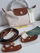 BEŻOWA / ecru Nowa torebka LONGCHAMP roz  mini 