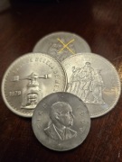 Srebrne stare monety Meksyk Francja Irlandia