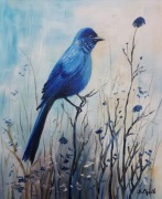 obraz olejny "ptak"