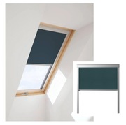 Roleta zaciemniająca 114x118 TURKUSOWA okno Fakro Velux Rooflite Optilight