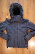 Kurtka Superdry r. XS szara damska z kapturem ocieplana 