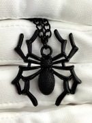 Naszyjnik pająk czarny spider punk damski wisorek gotycki emo alternative 