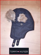 czapka uszatka TOMMY HILFIGER XS S 55 WEŁNA + Ciepła