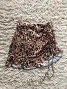 Spódnica w panterkę z wiązaniem