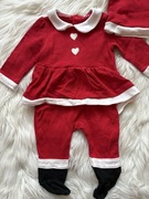 Pajacyk niemowlęcy dla dziewczynki Mikołajka z czapką