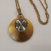 SŁAWA ZŁOCONA Au Naszyjnik 17jewels USSR Wisiorek