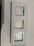 potrójna biała szklana ramka smart home