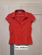 Koralowa Koszula George roz. 38 Len bawełna