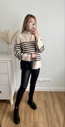 Sweter oversize golf w paski H&M S/M must have hit
