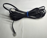 Kabel telefoniczny ADSL RJ11 - RJ11 o długości 5 m, czarny