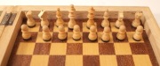 PRL NRD Drewniane Szachy Magnetyczne Plansza 13x13 Król wys. 3,2