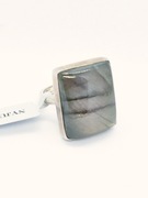 Pierścionek z labradorytem, srebro 925, certyfikat Gemporia