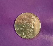 Vintage Włochy 1957 lire 100 moneta Włoska Republi