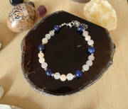 Bransoletka kamienie Kwarc z berylem Sodalit Rękodzieło * CZAROITU CZAR