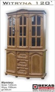 Stylowa Lakierowana Witryna 120` Dąb Rustikal BEKAS Producent Mebli 