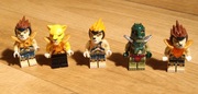 5x Figurka, miifigurka LEGO Chima - krokodyl, lew, pantera