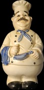 Porcelanowa figurka – pojemnik Kucharz | Czechosłowacja Duchcov lata 70/80