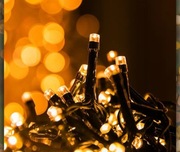 Lampki choinkowe 100 LED ciepły biały wewnętrzne i zewnętrzne 