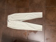 Spodnie XL ze sztucznej skóry kremowe