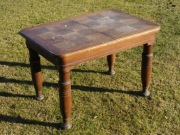 Stary stół dębowy drewniany rozkładany zabytek antyk przedwojenny PRL