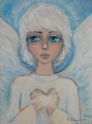 Obraz olejny na płótnie Anioł Opatrzności Bożej