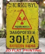 Vintage metalowa tablica retro z nadrukiem angielsko-rosyjskim dekoracja