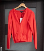 Czerwony kardigan marki Zara nowy z metką
