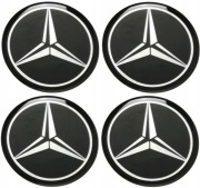 MERCEDES EMBLEMATY NAKLEJKI KOŁPAKI FELGI 55 mm