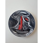 Hanna Modrzewska Nowosielska, talerz dekoracyjny, lata '60