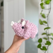 Triceratops na szydełku