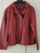 Skórzana KURTKA damska RAMONESKA z zamkami