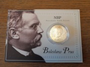 Srebrna moneta 10zł Bolesław Prus NBP 2012r. plus gratis, aukcja BCM