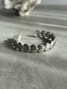 Bransoletka muszle srebrna wsuwana