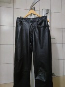 skórzane spodnie XL  damskie w typie dzwony z rozszerzonymi nogawkami sol