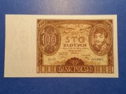 100 ZŁ 1934 UNC KRESKI NA MARGINESIE PIĘKNY