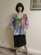 JOSEPH RIBKOFF sukienka dwuwarstwowa góra luźna w kwiaty_ 44