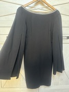 Sukienka krótka czarna z rozciętymi rękawami na Andrzejki sylwestra roz 38