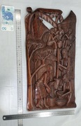 Płaskorzeźba z drewna egzotycznego rok ok 1970 – 80   AFRYKA