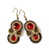 Kolczyki sutasz Nane Sutasz rękodzieło artystyczne 