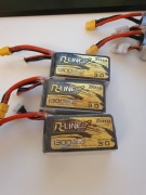 4S 3xTATTU R-LINE 1300mAh 120C + 2x1300mAh 75C