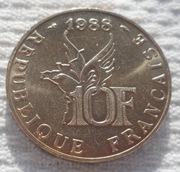 Francja FRF 10 franków 1988 KM# 965 Roland Garros - 100. rocznica urodzin